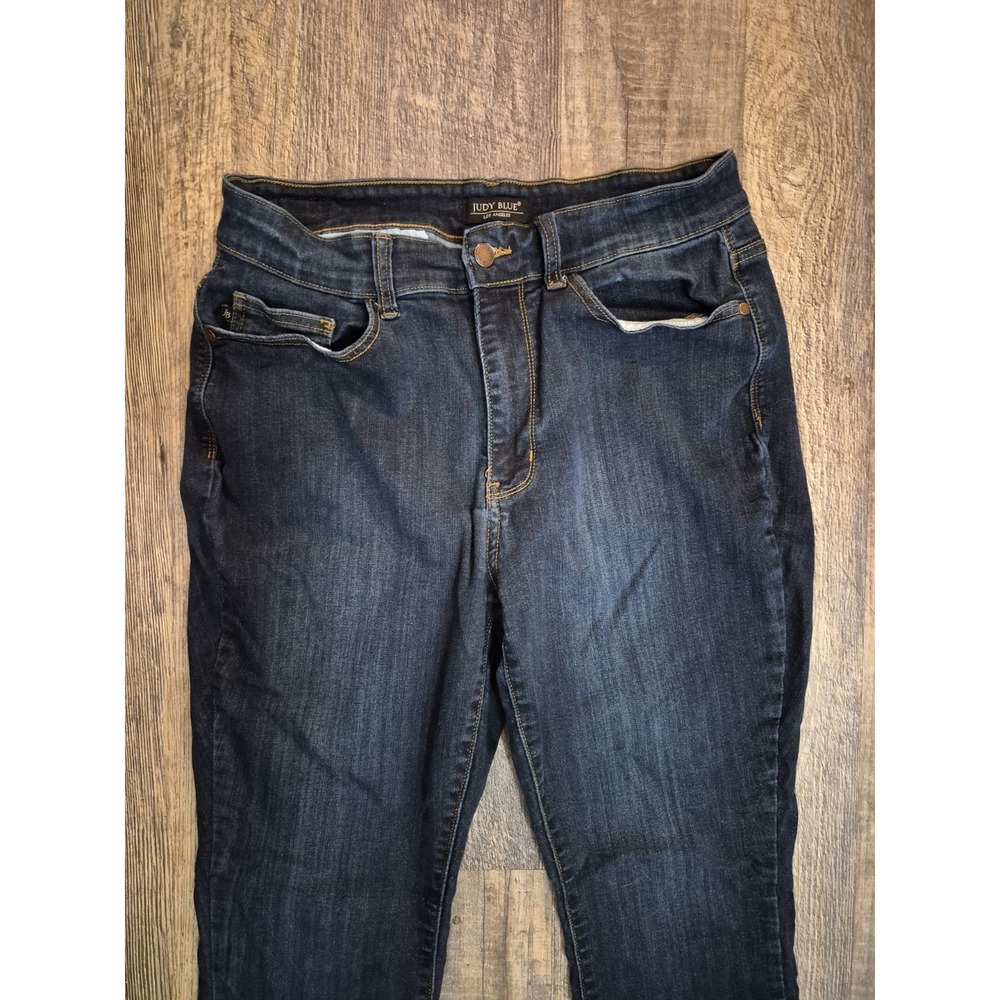 Judy Blue Jeans Women's 14W x 27 Dark Wash Skinny Fit High Rise Stretch - Picture 2 of 10
